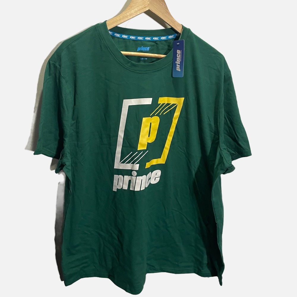 Prince Pickleball Mens Graphic T-Shirt Evergreen Green XL Z2594 NEW